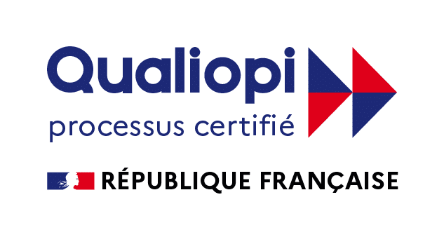 Logo Qualiopi processus certifié, République française